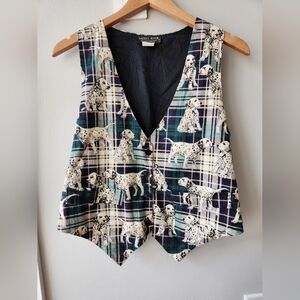 Vintage Saddle River Sportswear Dalmation Plaid Vest - Women's Size Small/Medium